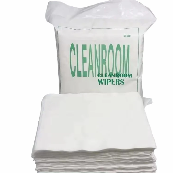 Cleanroom polyester wipes